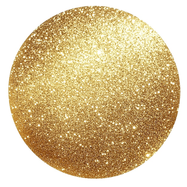 glittering gold circular