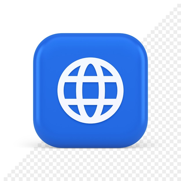 Globaali Internet-yhteys GPS-planeettapainike, verkko, verkkoliiketoiminnan viestintä, 3D-kuvake