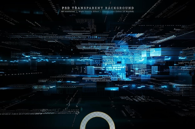 PSD global business internet network connection on transparent background