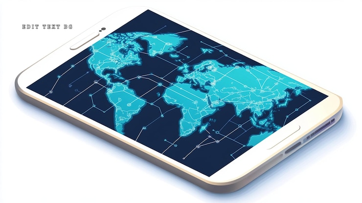 PSD global connectivity shown on a smartphone screen