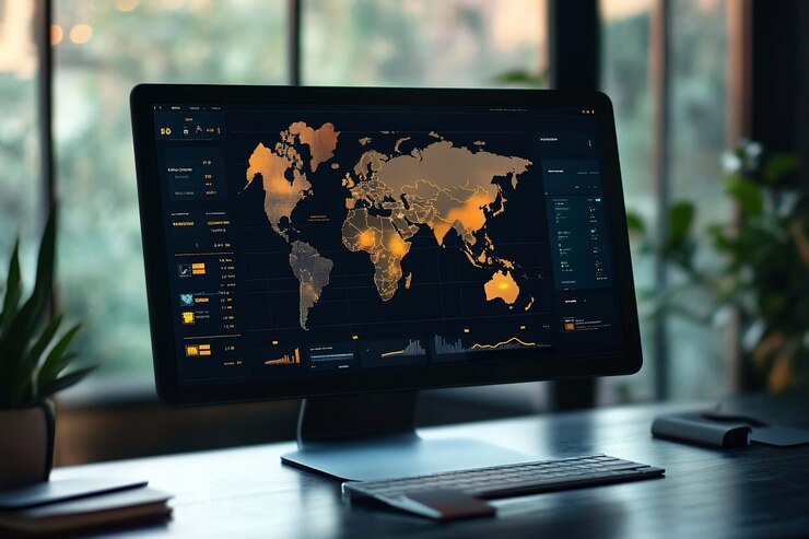 PSD global data visualization on computer screen