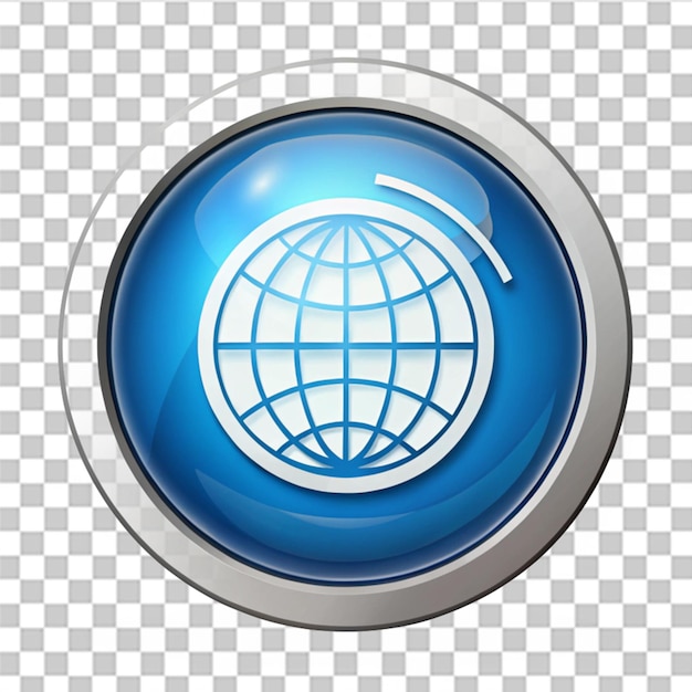 global internet connection gps button web communication icon isolated on transparent background