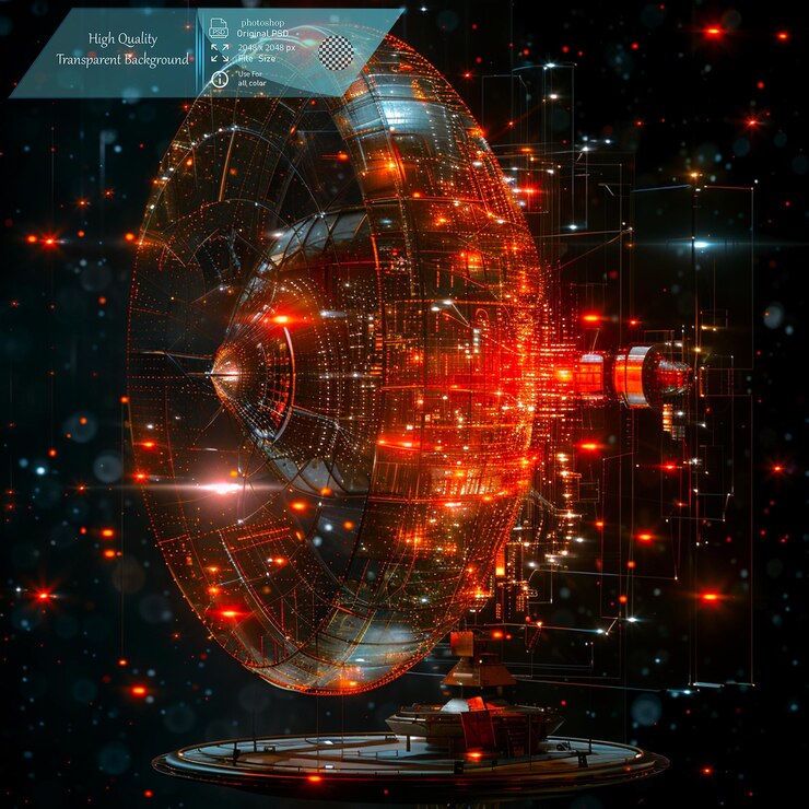 PSD a global network of antennas supporting interplanetary communication on a transparent background