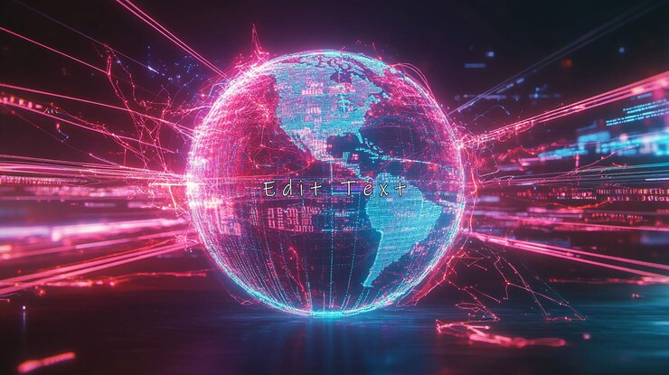 PSD global network connection digital earth
