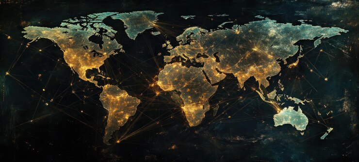 PSD global network a visualization of worldwide interconnections