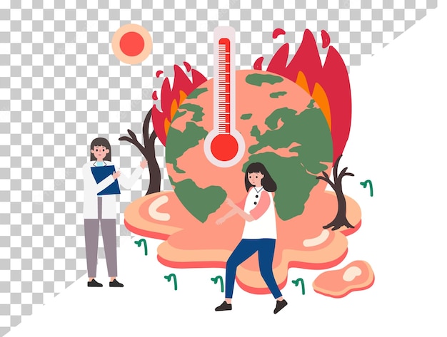 PSD global warming with deforestation on earth