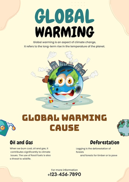 Global warming with earth on fire PSD Deforestation Ice Melting