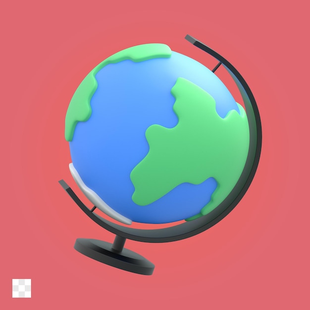 PSD globe 3d icon