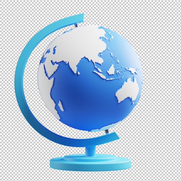 PSD globe 3d illustration