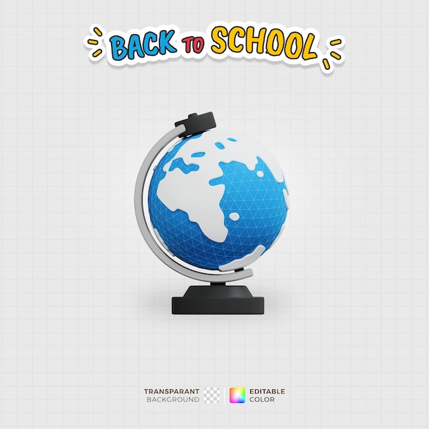 Icona del globo che rappresenta la geografia mondiale e le connessioni globali