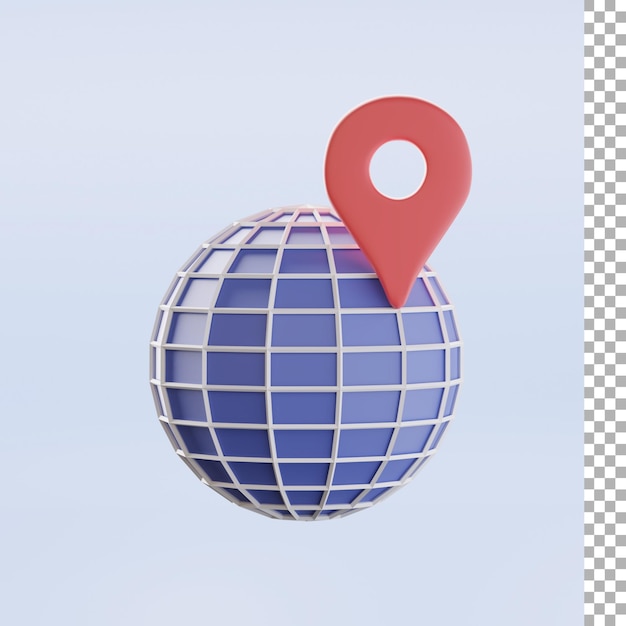 Globe Map Location 3d Illustration