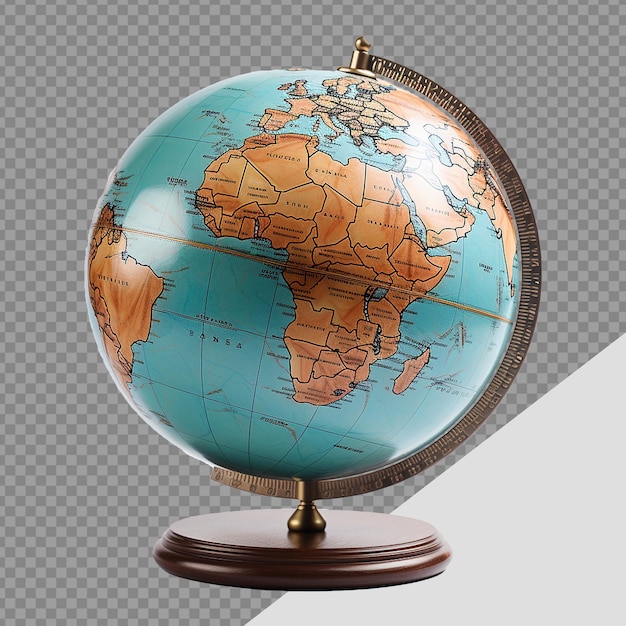 PSD a globe with the world png isolated on transparent background