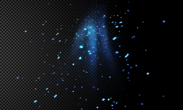 Gloeiend blauw licht strekt met deeltje-effect