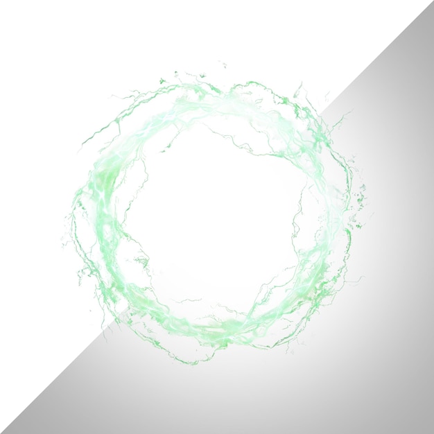 gloeiend elektrisch blauw hologram cirkels bliksem geïsoleerd op transparante achtergrondpsd