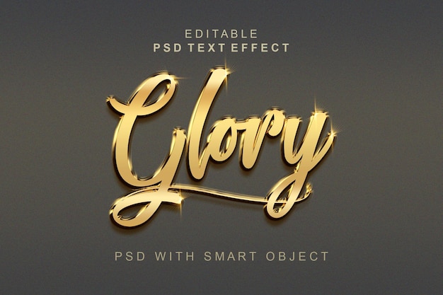 Glory 3d text