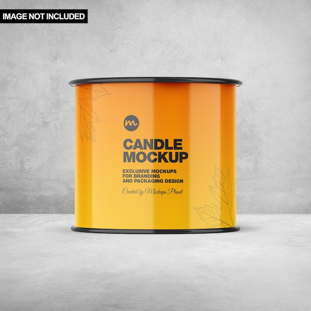 Mockup di candela lucida