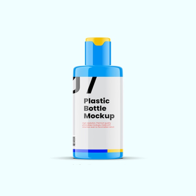 PSD mockup di bottiglia cosmetica lucida