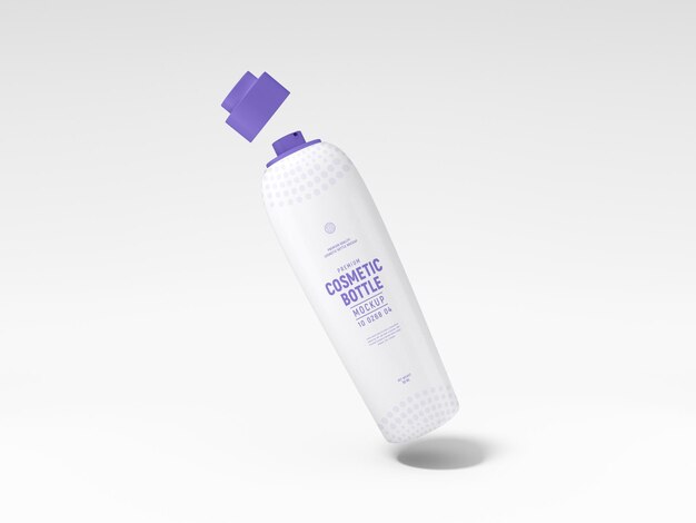 glossy cosmetic bottle packaging mockup