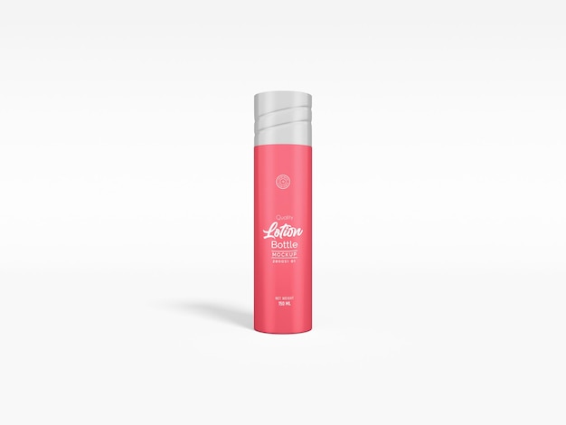 Glossy Cosmetic Lotion Bottle Packaging Mockup