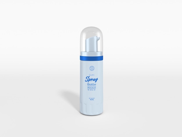 Mockup di marchio di bottiglia spray cosmetico lucido