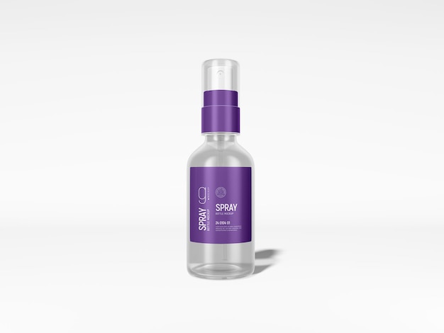 Glossy Cosmetic Spray Bottle Branding Mockup