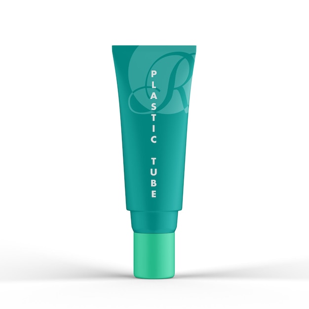 Glossy cosmetic tube mockup