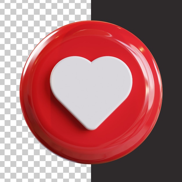 Glossy cute love icon