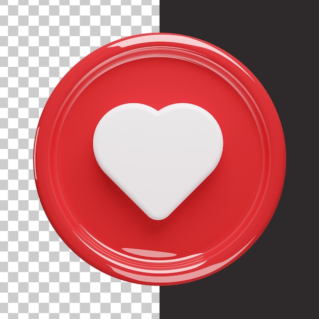 Glossy cute love icon