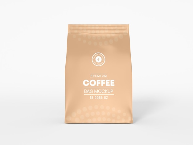 Glossy Foil Coffee Bag Packaging Mockup