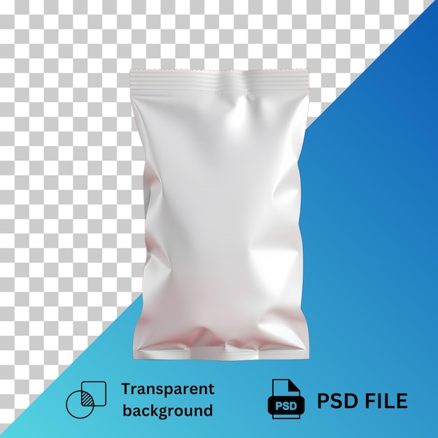 glossy foil food packet for mockup with ultra layer
