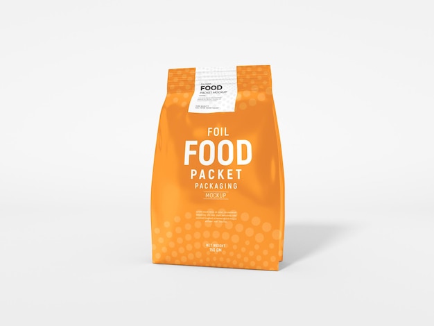 glossy foil food packet mockup