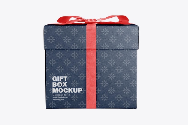 Glossy gift box mockup 3d render