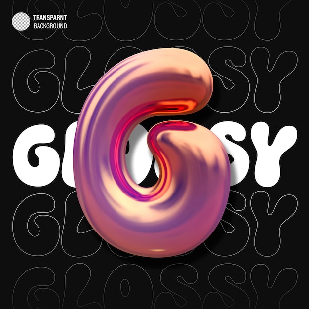 glossy holographic 3d balloon bubble letter g