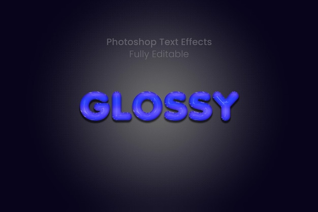 Glossy liquid text effects