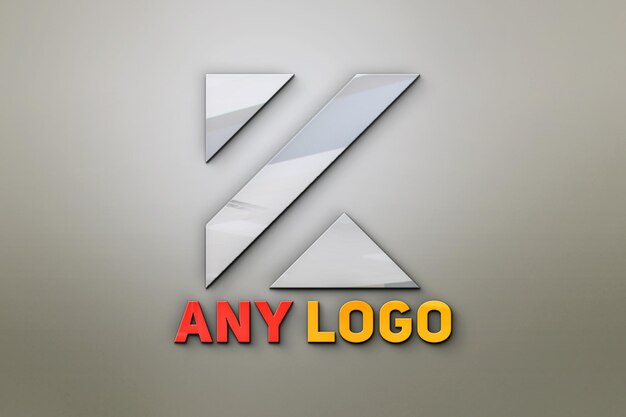 PSD glossy logo mockup