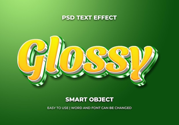 glossy Luxury editable text effect elegant 3d text style