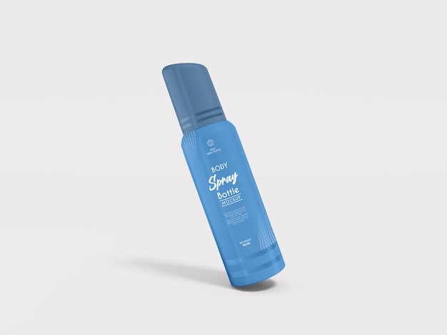 Glossy Metal Body Spray Bottle Mocku