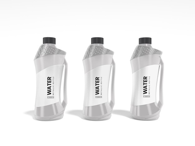 PSD glossy metal thermal water sipper bottle branding mockup