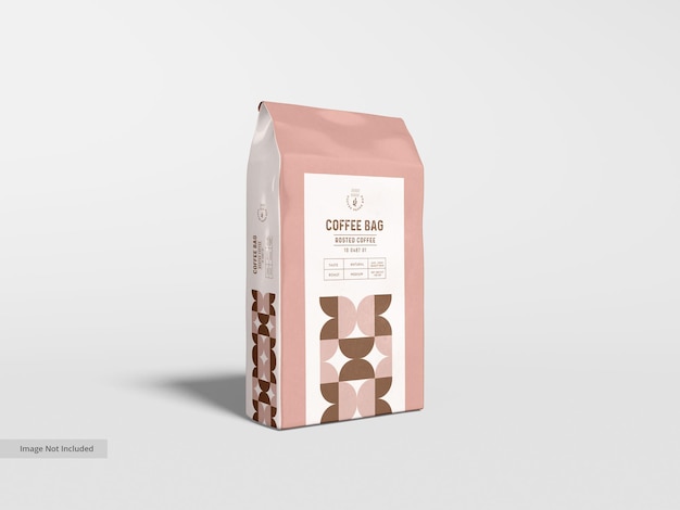 Glossy Paper Coffee Bag Packaging Mockup