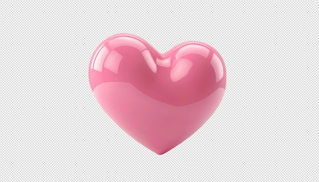 Glossy Pink Heart A Symbol of Love and Romance