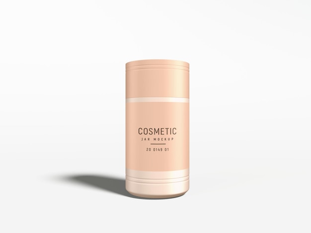 PSD glossy plastic cosmetic container mockup