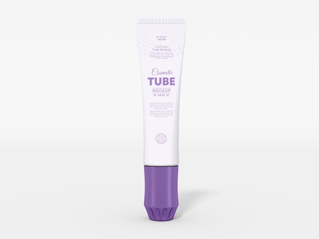 Glossy Plastic Cosmetic Tube Packaging Mockup