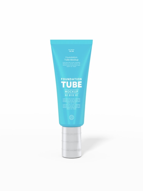 Glossy Plastic Cosmetic Tube Packaging Mockup