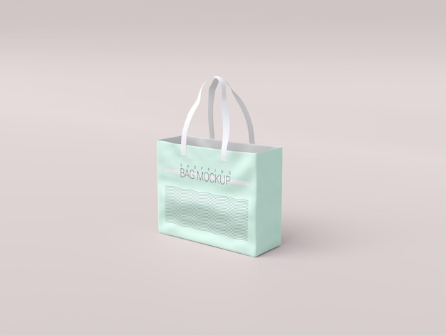 Glossy realistic shopping bag mockup