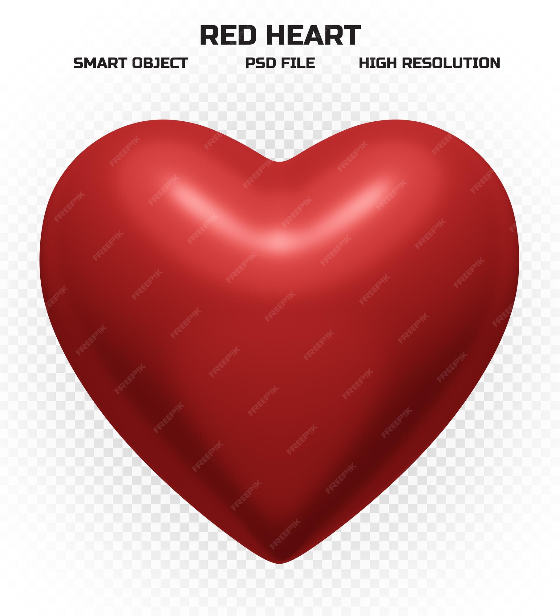 red heart clipart high resolution