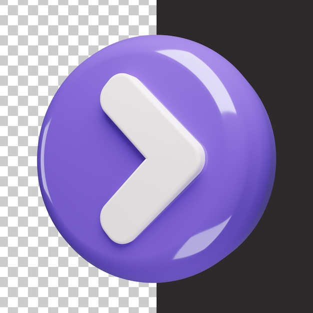 Glossy right arrow icon