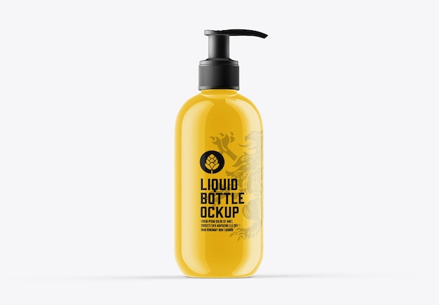 Glossy Soap Bottle Mockup