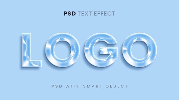 PSD glossy text effect editable