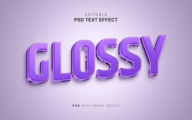 PSD Эффект глянцевого текста