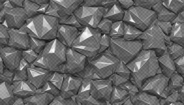 背景に隔離された光沢のある透明なプラスチックフィルム